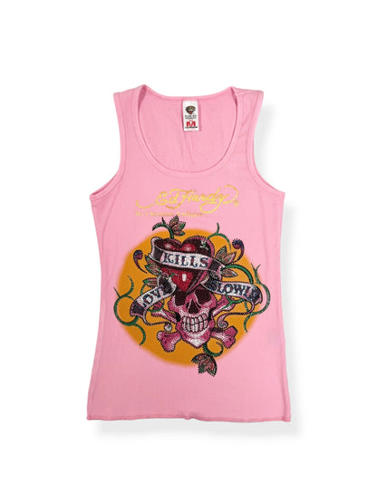 Pink Ed Hardy Tank ♡ M