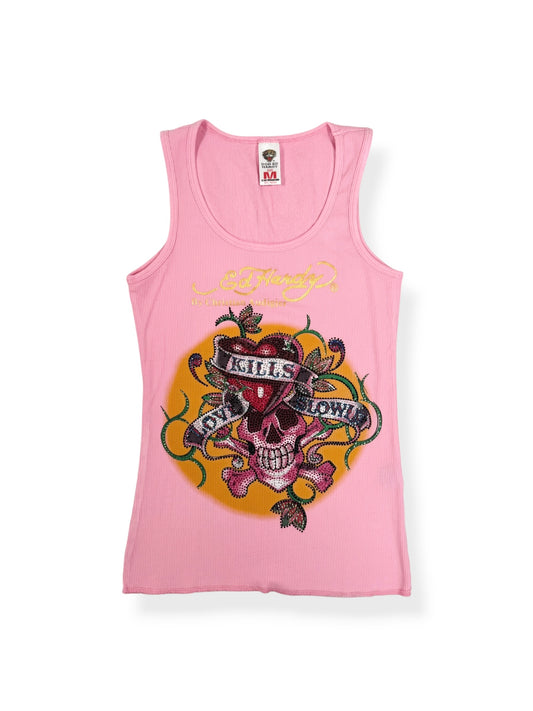 Pink Ed Hardy Tank ♡ M