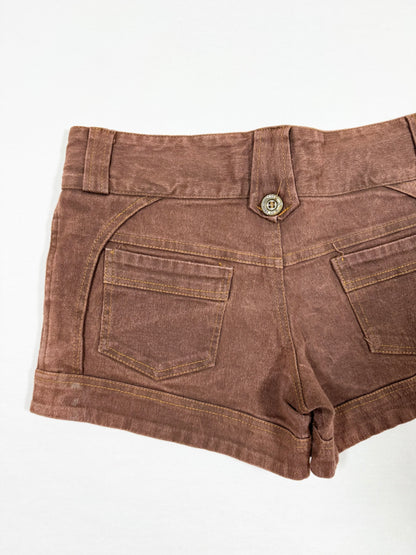 Playboy Brown Mini Shorts