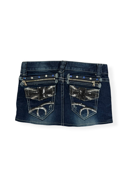 Sequin Union Jack Mini Skirt ♡ S