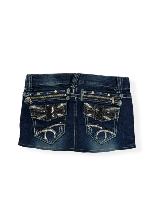 Sequin Union Jack Mini Skirt ♡ S
