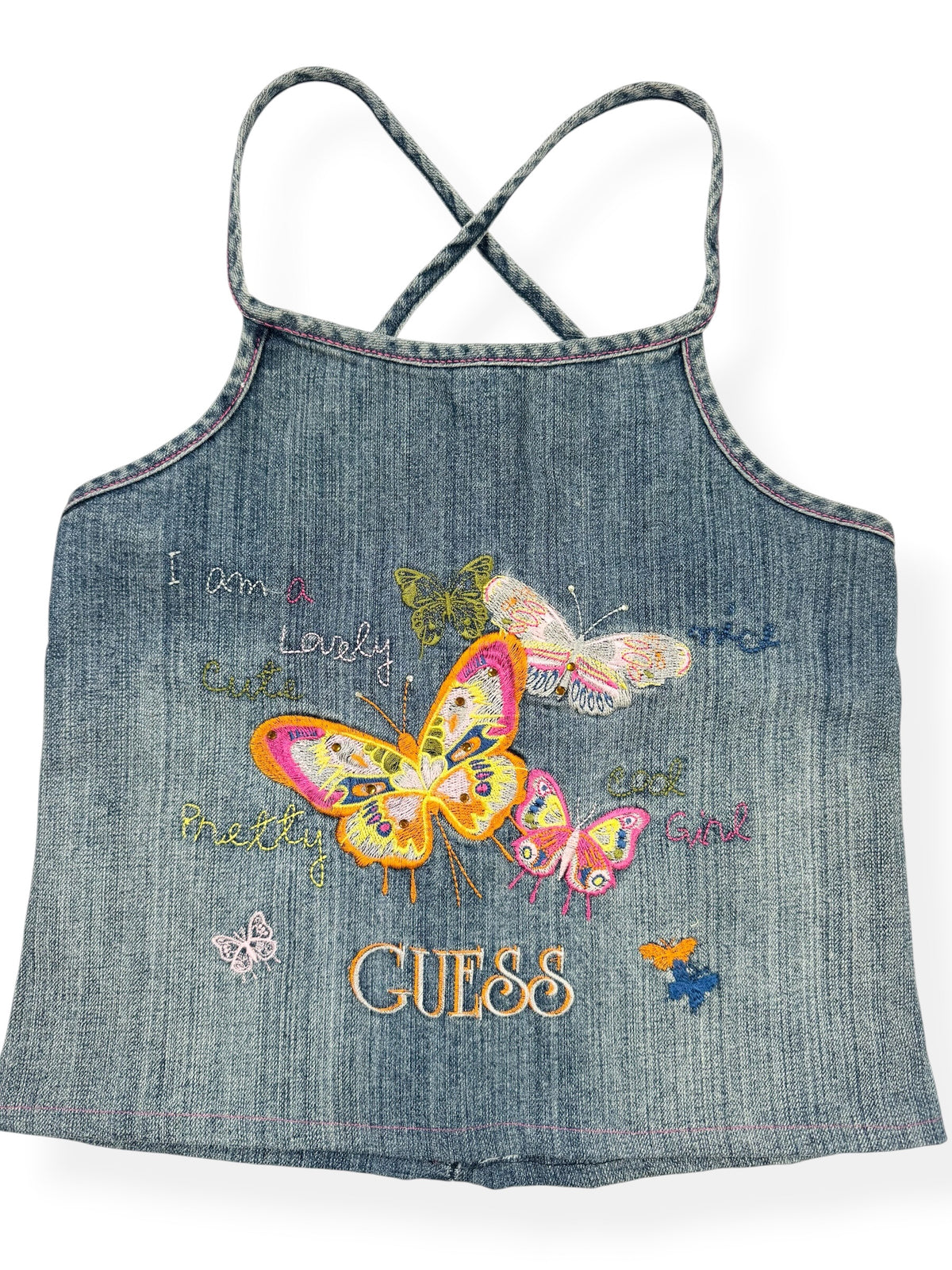 Guess Butterfly Denim Skirt & Cami Set ♡ S