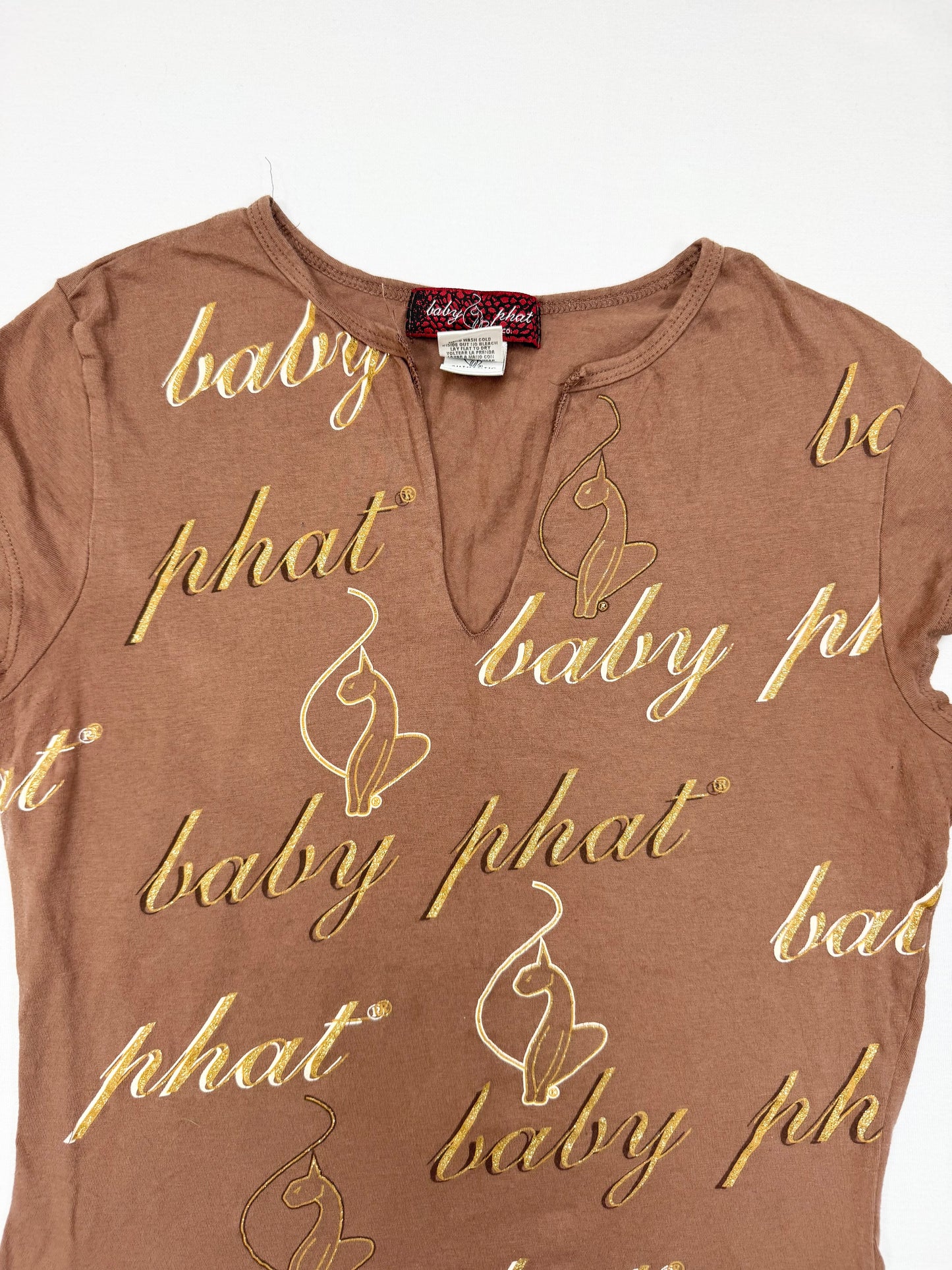 Baby Phat Brown Logo Tee ♡ L