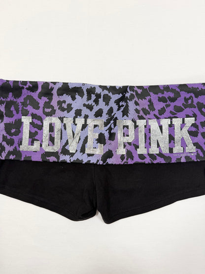 Purple Leopard PINK Victorias Secret Fold Over Shorts ♡ M