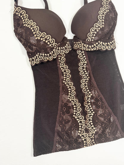 Brown Bustier Cami ♡ XS