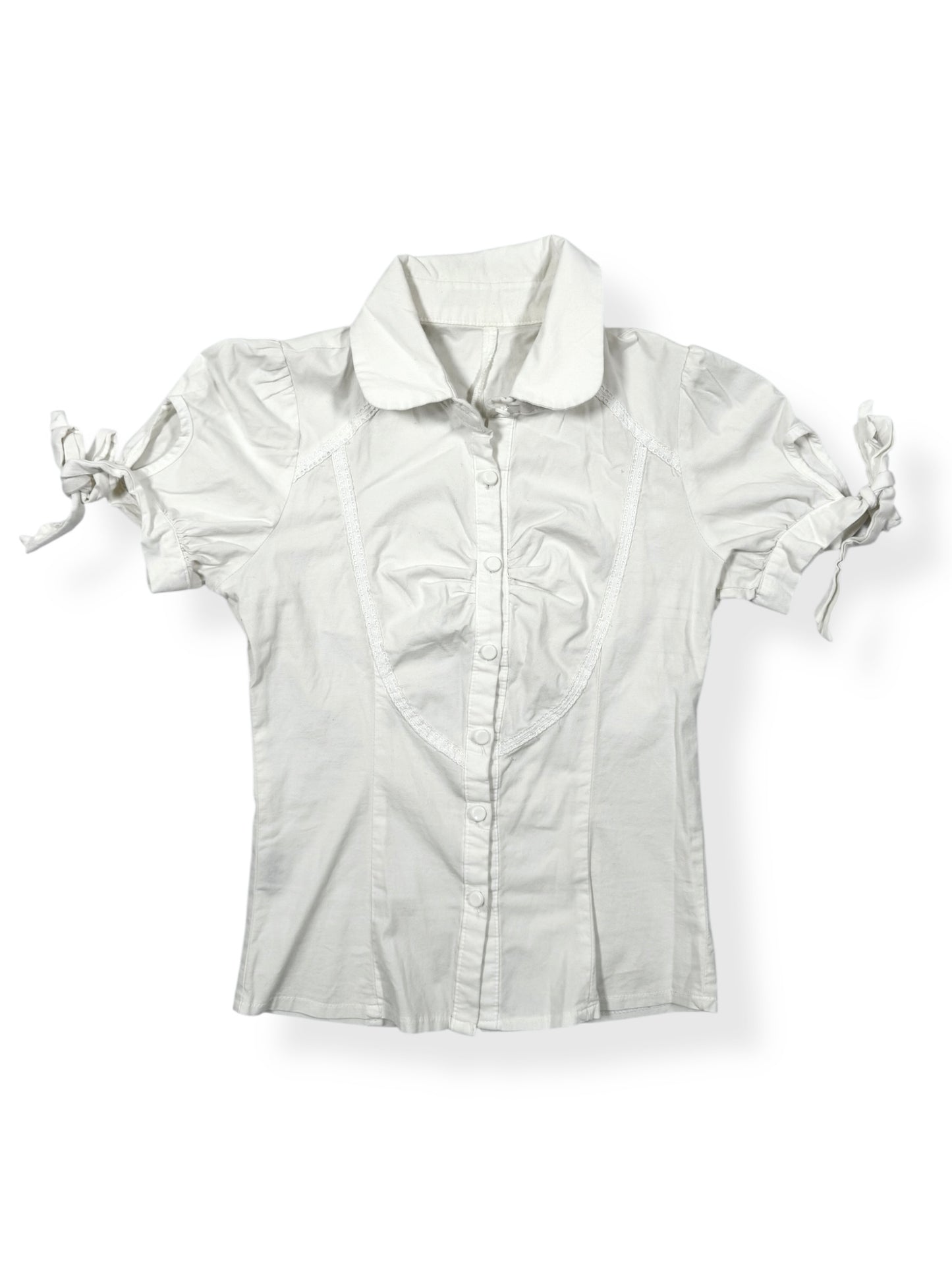 Tie Sleeves Button Up