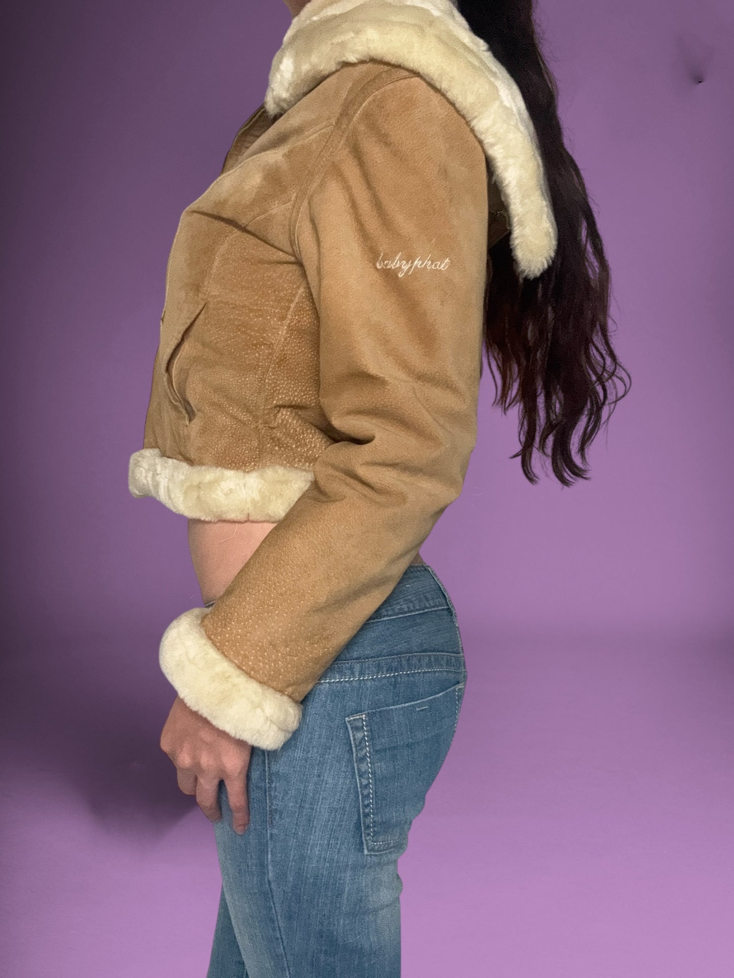 Baby Phat Suede Fur Trim Jacket ♡ Size XS/S