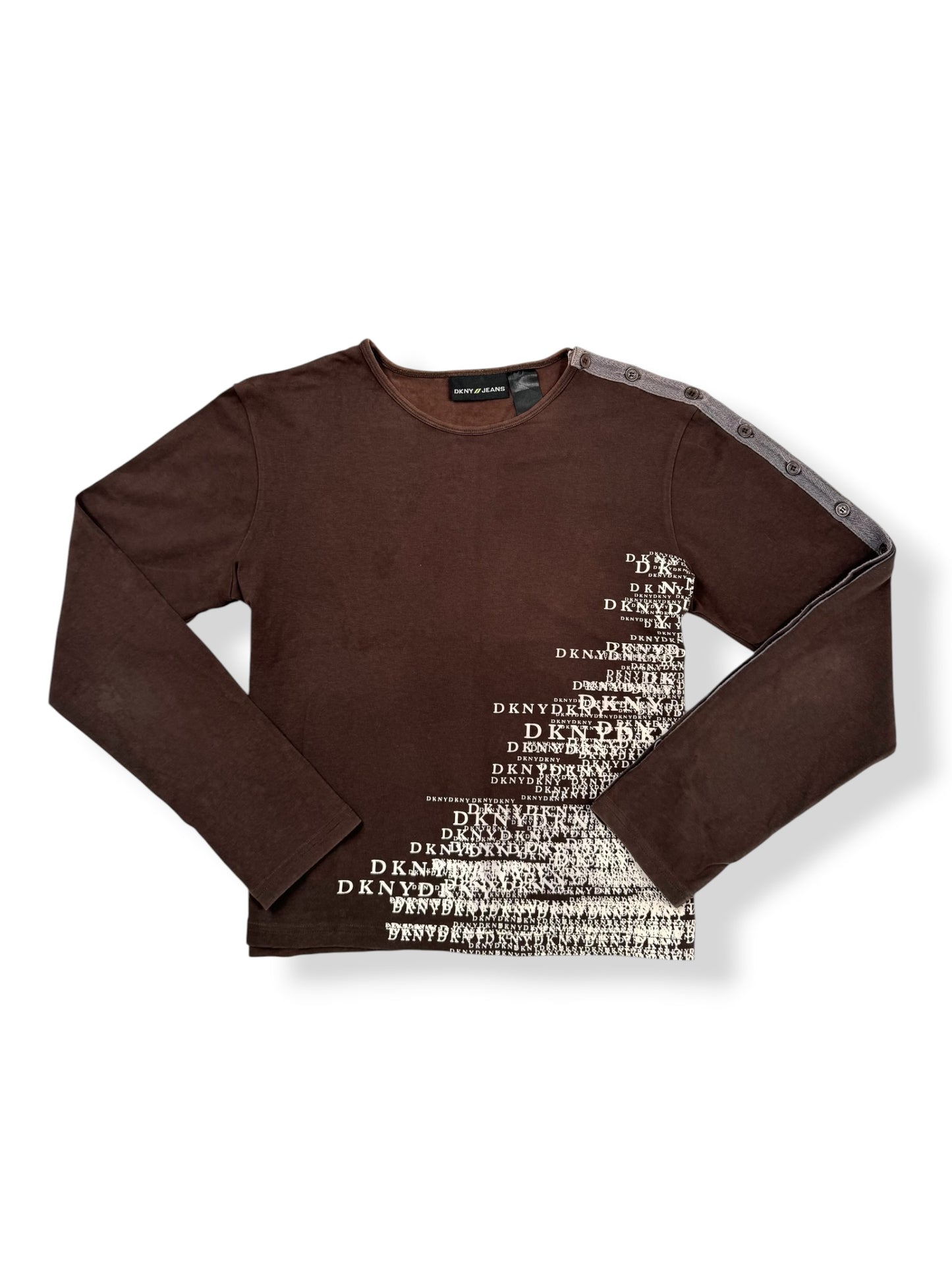 DKNY Brown Long Sleeved Top ♡ M