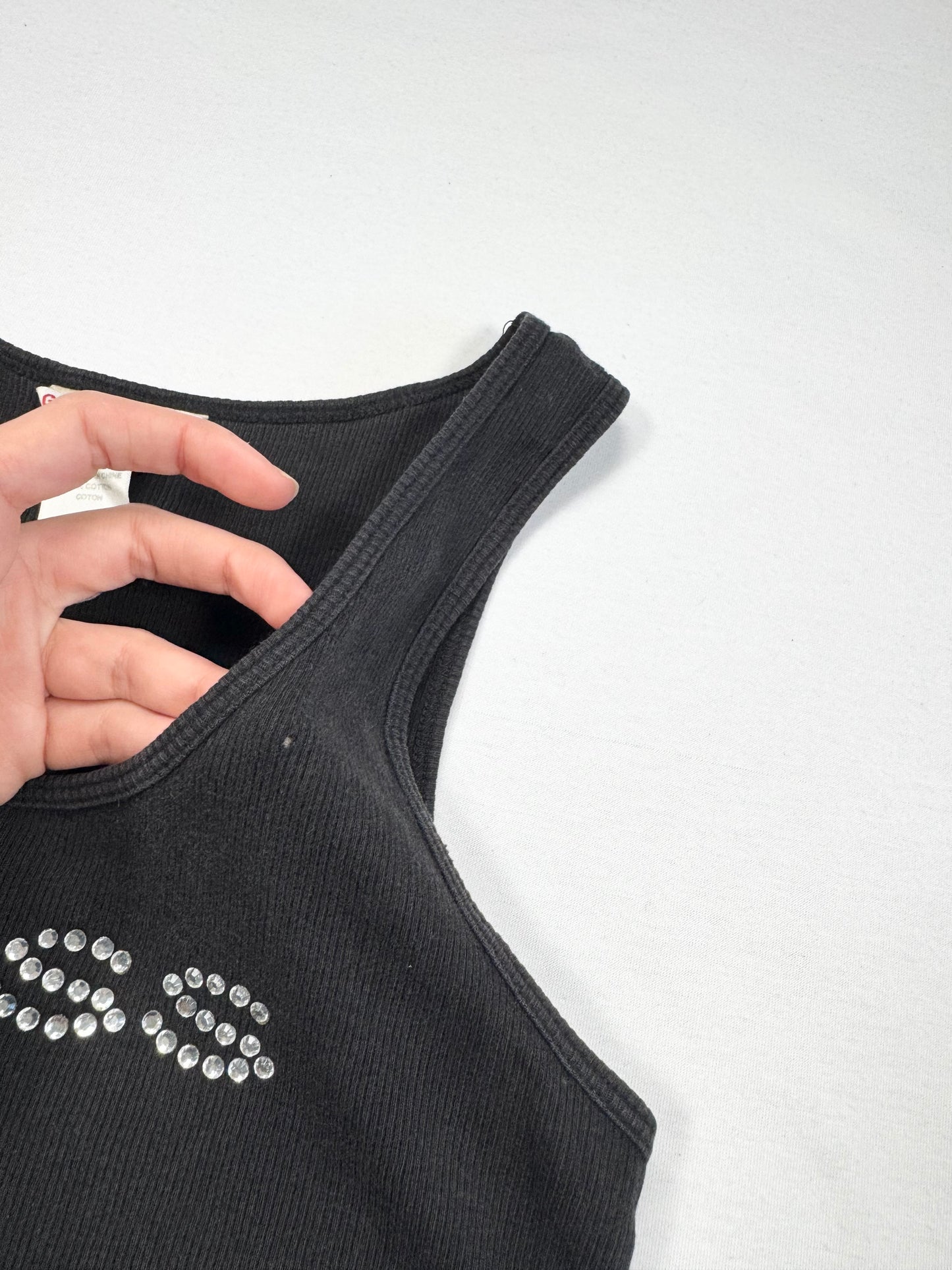 Guess Diamanté Logo Tank ♡ M