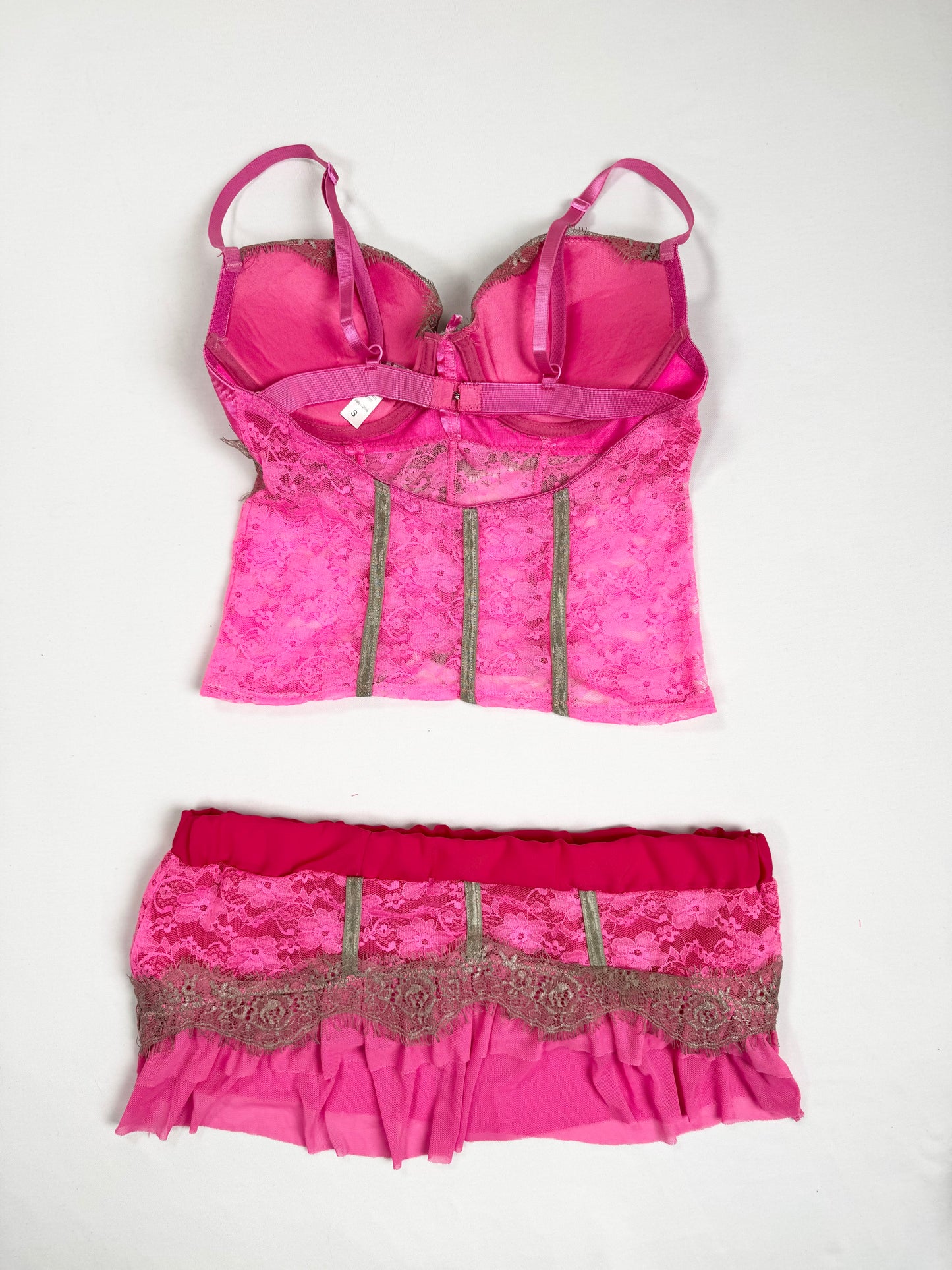 Pink Satin Cami Set ♡ S