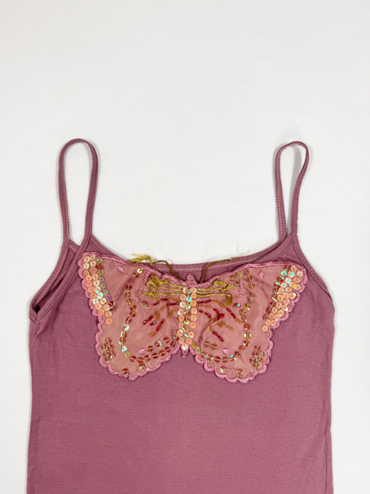 Dusty Pink Butterfly Cami ♡ XS