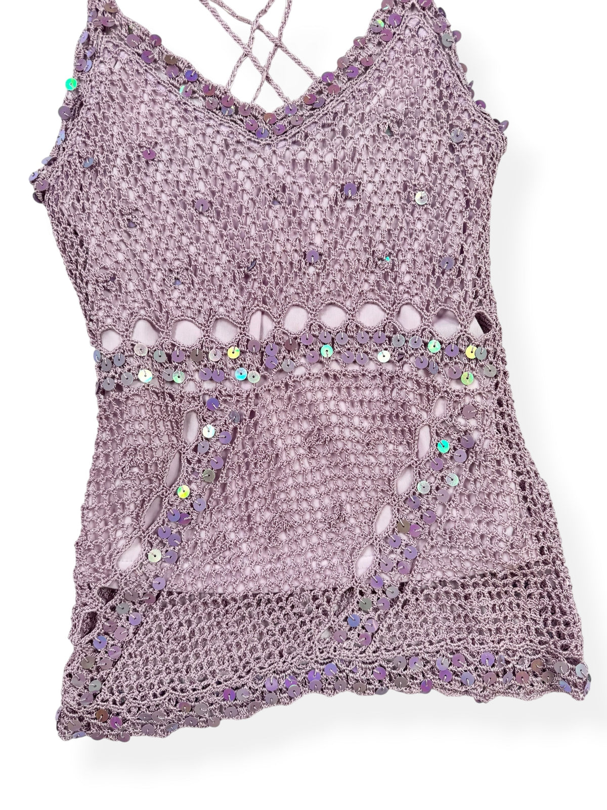 Purple Crochet Sequin Cami ♡ XS