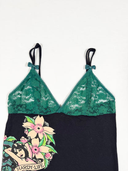 Ed Hardy Green Lace Cami ♡ Size S