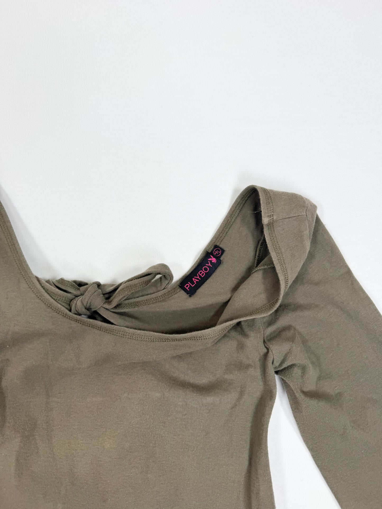 Playboy Tie Back Long Sleeved Top ♡ S/M
