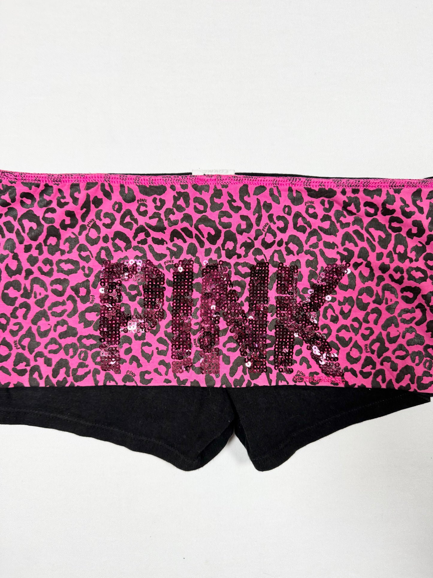 PINK Victorias Secret Fold Over Leopard Shorts ♡ Size XS/S