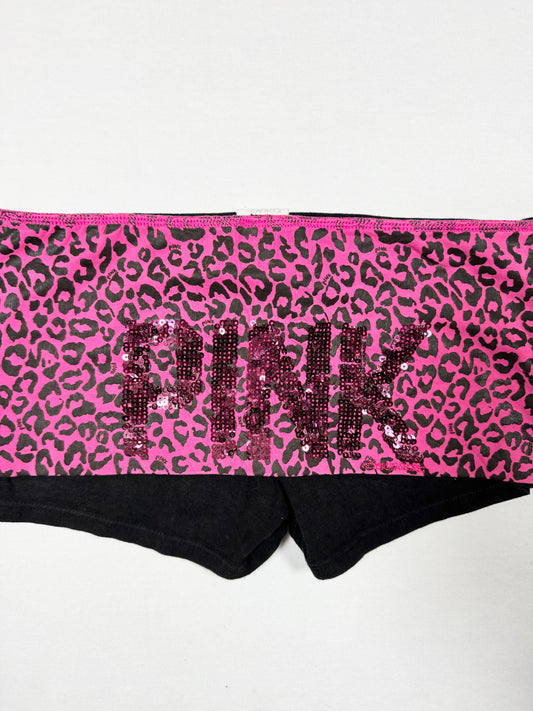 PINK Victorias Secret Fold Over Leopard Shorts ♡ Size XS/S
