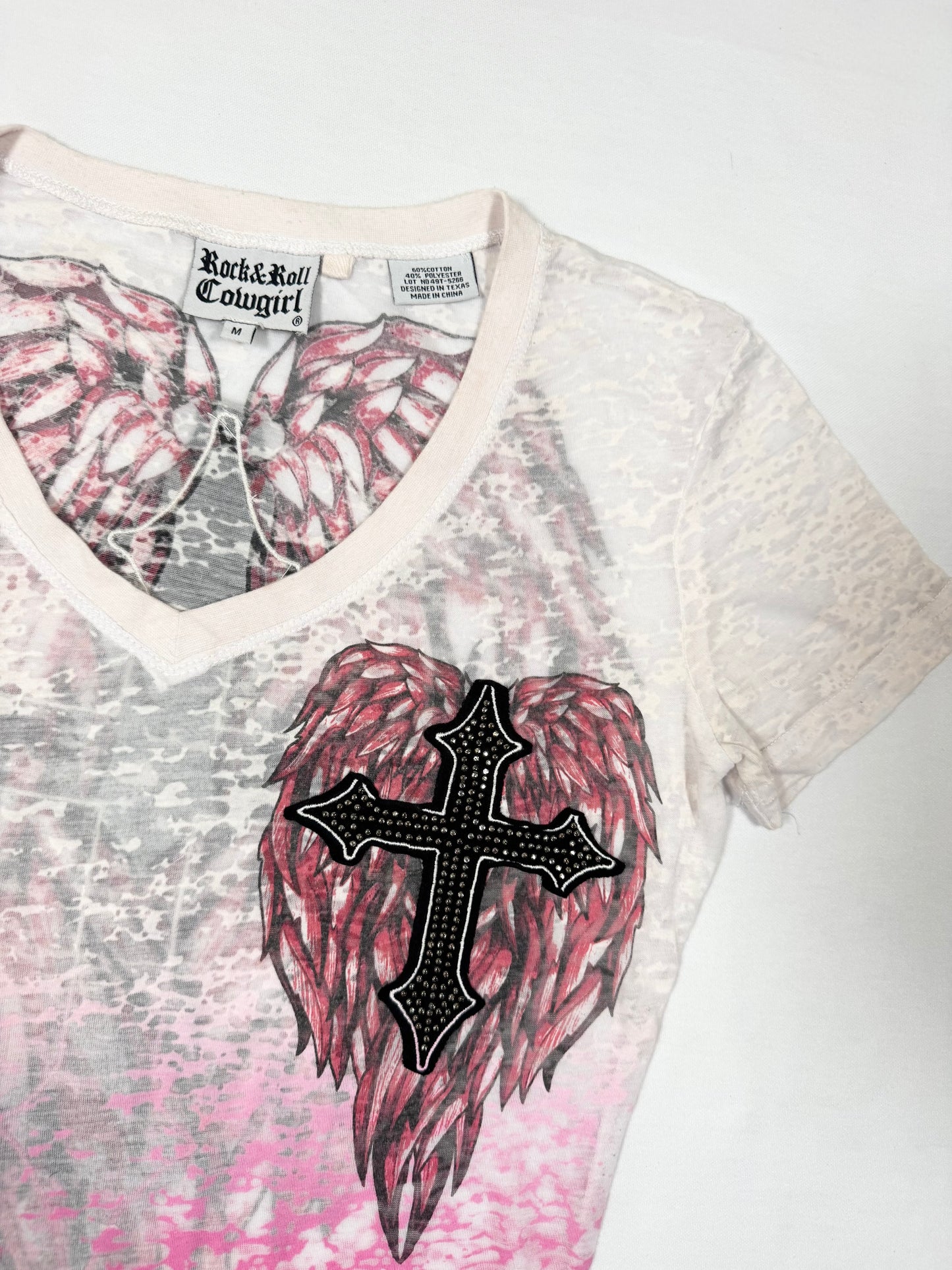 Mcbling Wing Cross Tee ♡ Size M