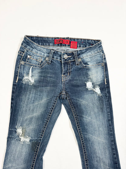 Embroidered Flared Jeans ♡ Size XS