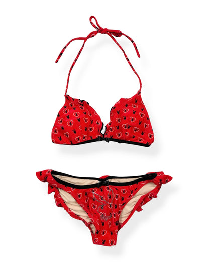 Playboy Red Monogram Diamanté Bikini ♡ XS