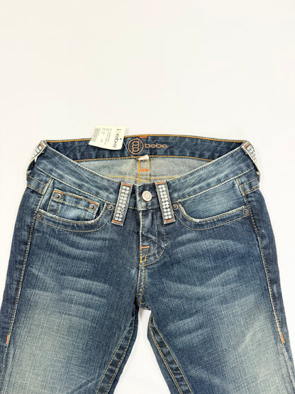 Bebe Diamante Flared Jeans ♡ 24”