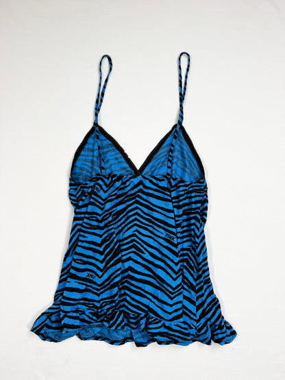 PINK Zebra Blue Cami ♡ M