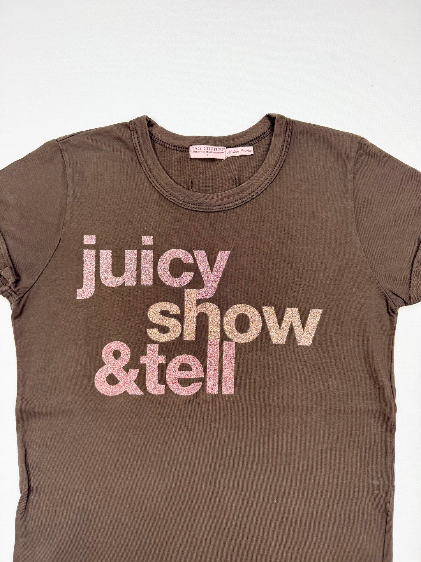 Juicy Couture “Show & Tell” Brown Tee ♡ S