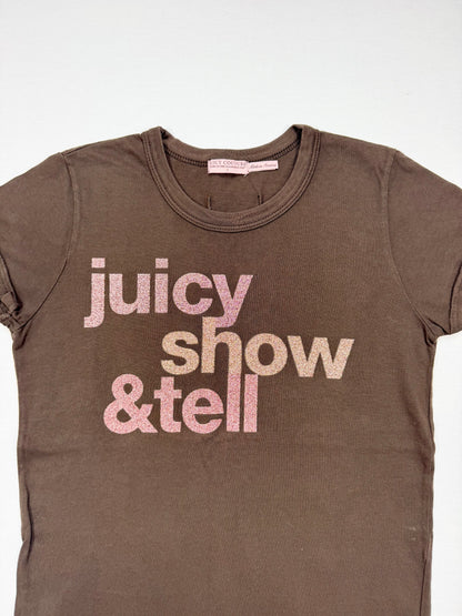 Juicy Couture “Show & Tell” Brown Tee ♡ S