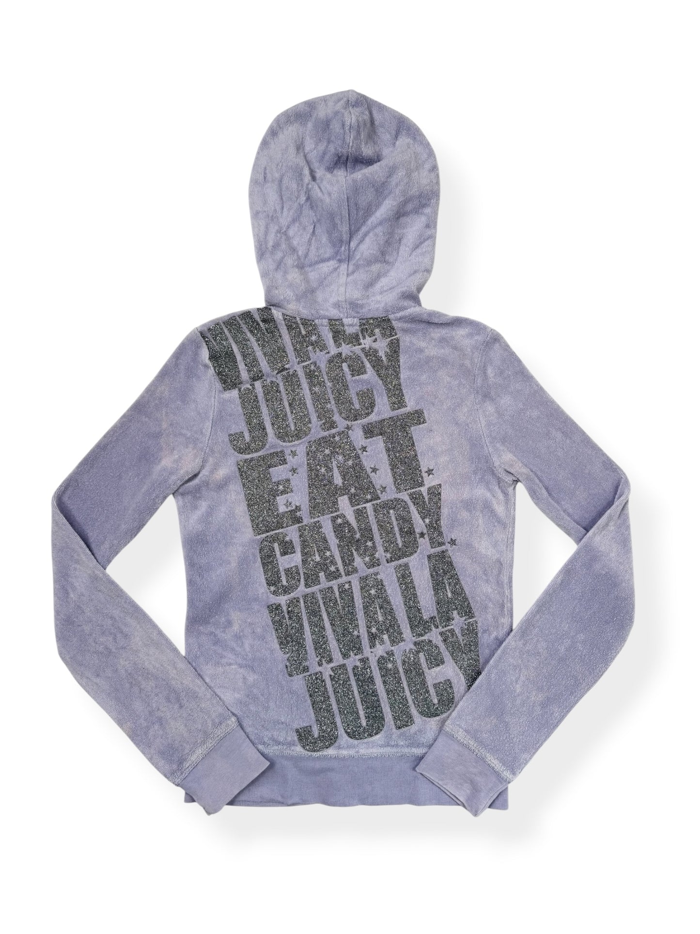 Purple Towelling Juicy Couture Zip Up Hoodie ♡ XS