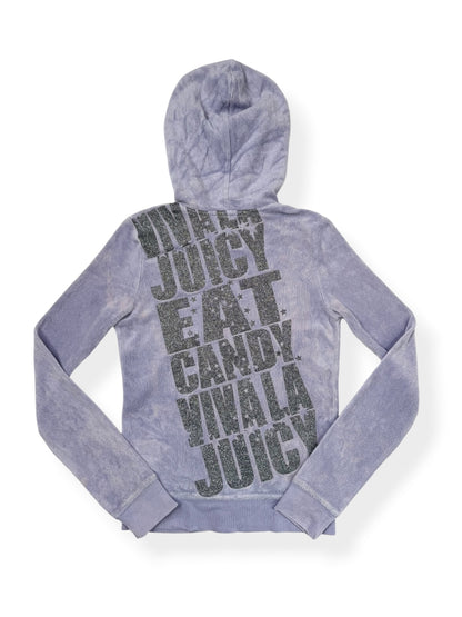 Purple Towelling Juicy Couture Zip Up Hoodie ♡ XS