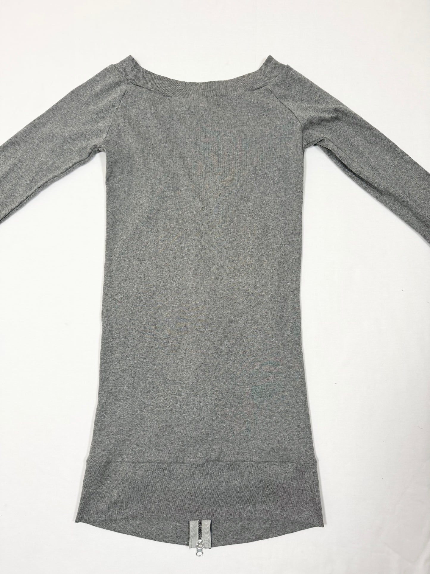 Zipper Long Sleeved Mini Dress