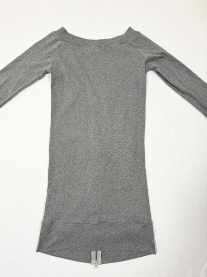 Zipper Long Sleeved Mini Dress