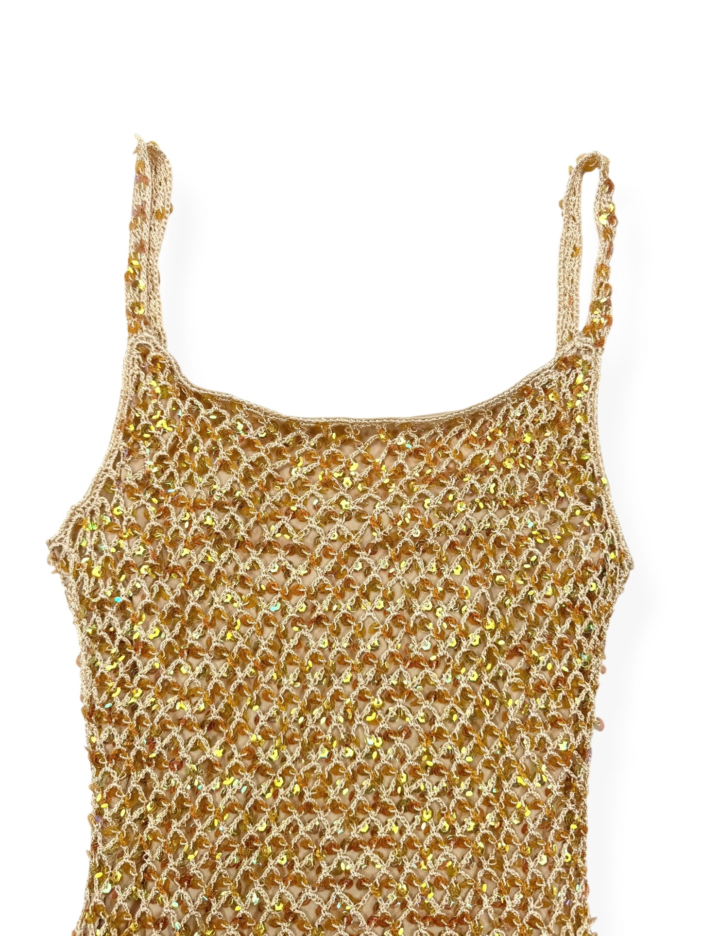 Gold Sequin crochet Cami ♡