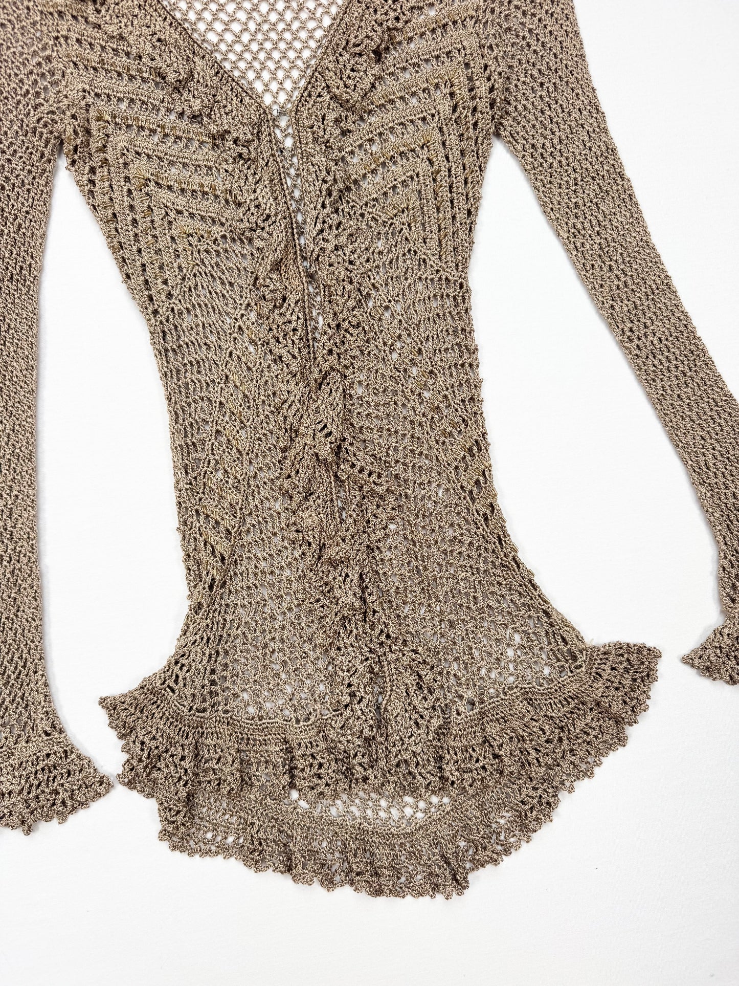 Crochet Long Sleeved Top ♡ XXS