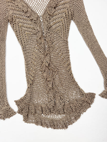 Crochet Long Sleeved Top ♡ XXS