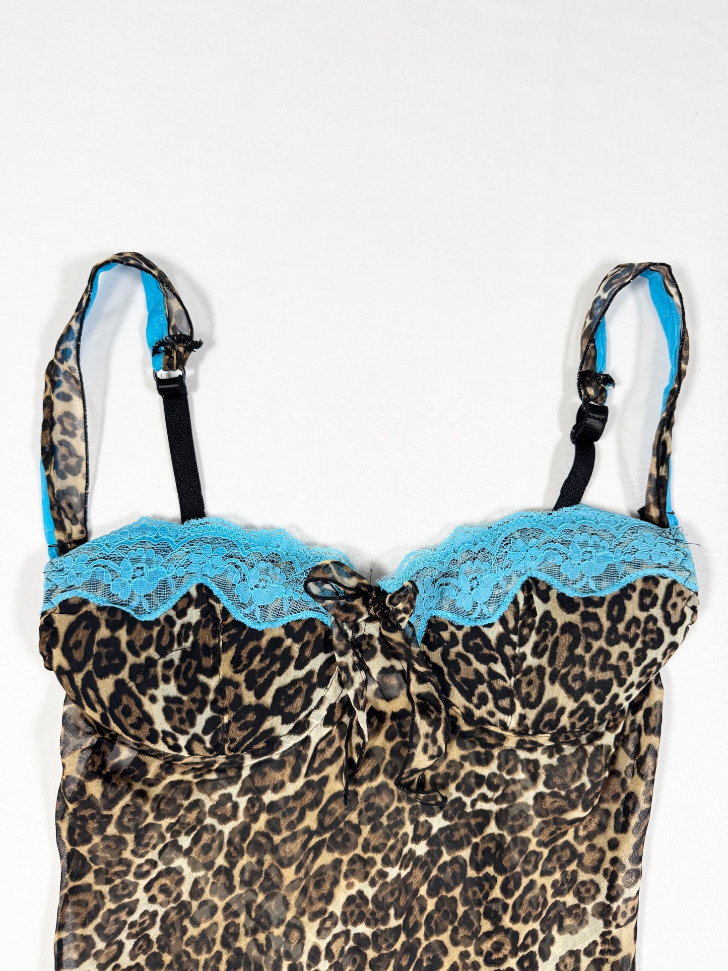 Leopard Blue Lace Cami ♡ Size S