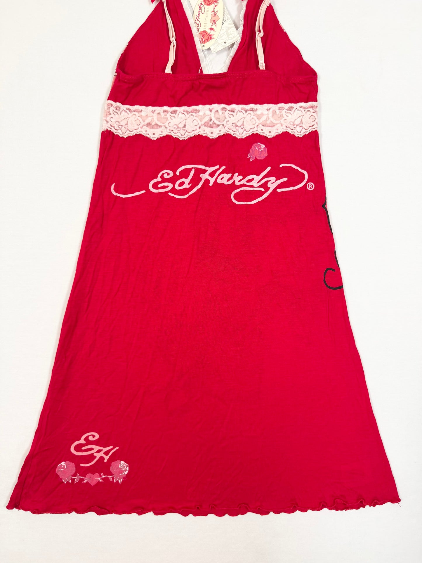 Red Ed Hardy Heart Cami Dress & Thong ♡ XS