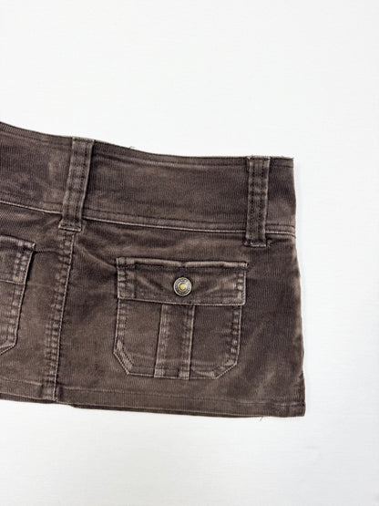 Brown Corduroy Mini Skirt ♡ XS/S
