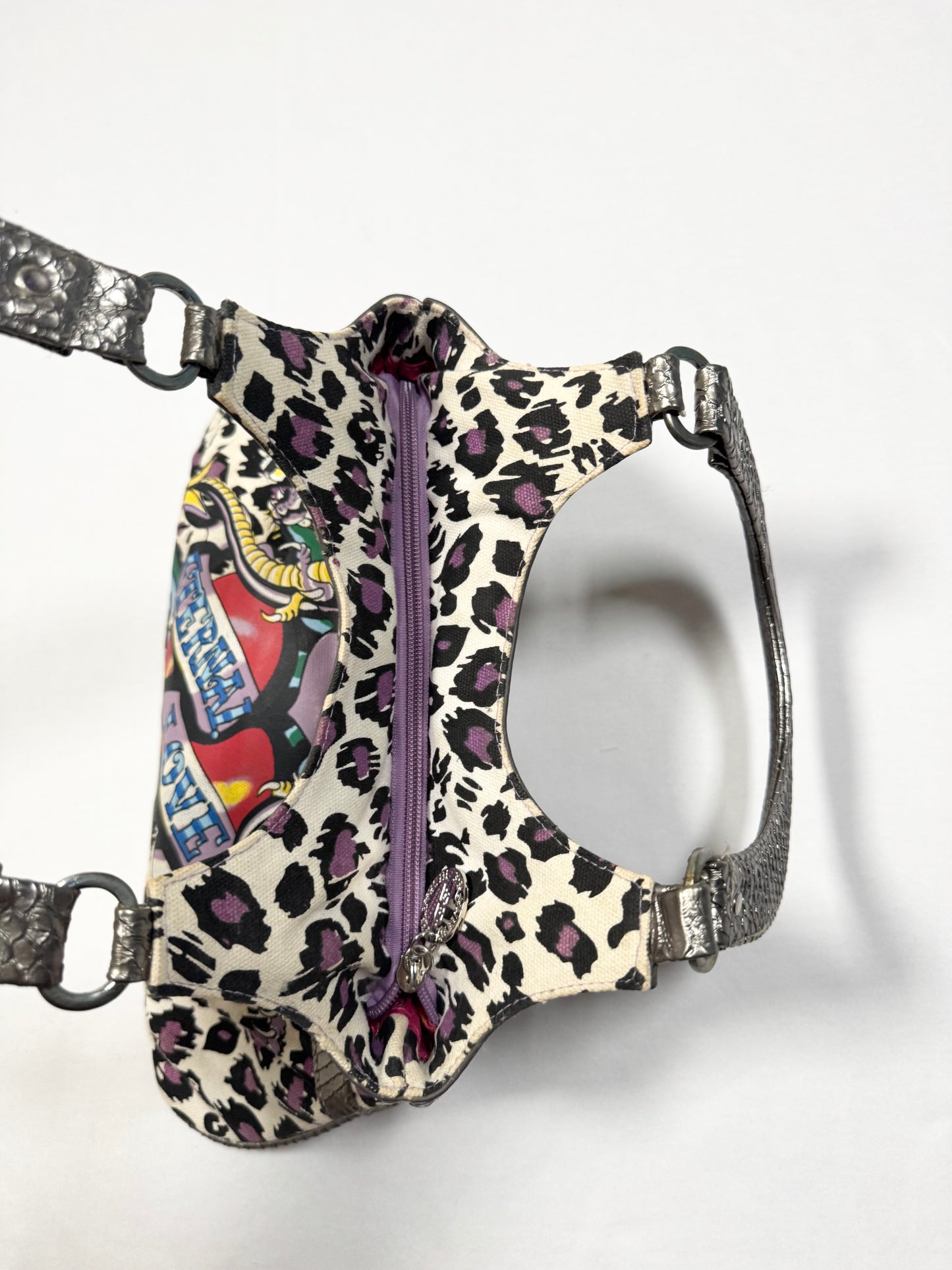 Purple Leopard Ed Hardy Bag