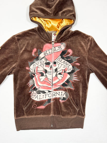 Brown Ed Hardy Tracksuit