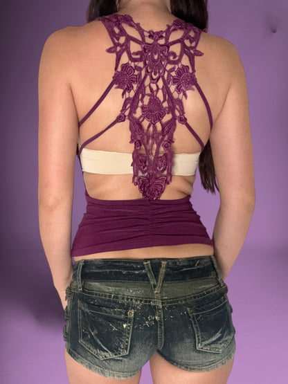 Lace Back Purple Cami ♡ Size S