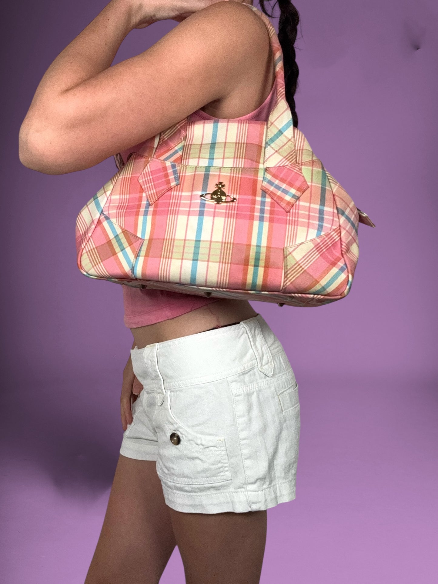 Vivienne Westwood Pink Plaid Bag