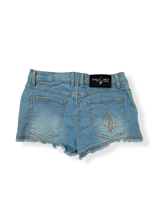 Baby Phat Denim Zipper Side Shorts ♡ S/M