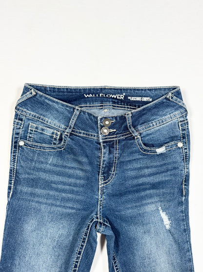 Embroidered Flared Jeans ♡ Size S
