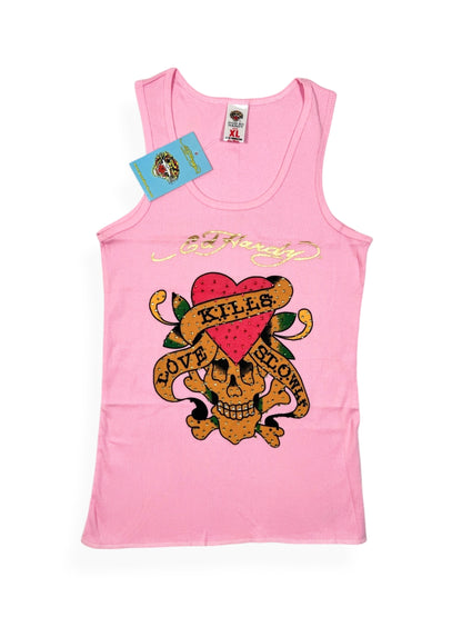 Pink Ed Hardy Tank