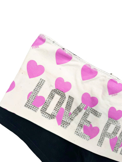 PINK Heart Fold Over Waistband Shorts ♡ S
