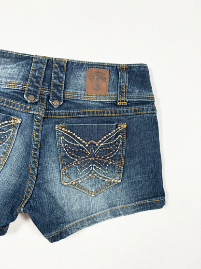 Butterfly Embroidered Mini Shorts