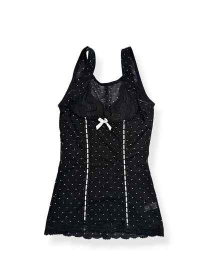 Black Polka Shapewear Tank ♡ XS/S