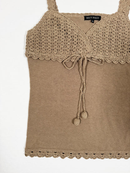 Glittery Brown Knit Cami