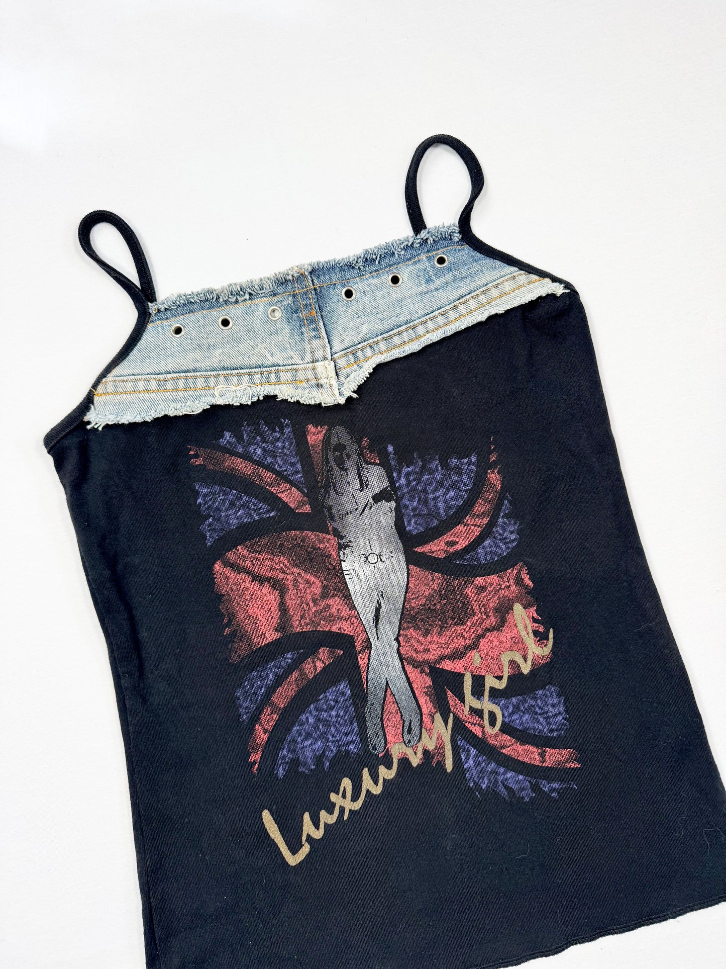 Union Jack Denim Cami ♡ S