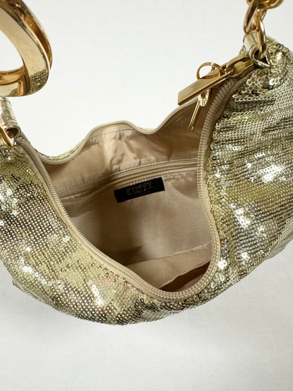 Gold Sequin Cuffz By Linz Bag ♡